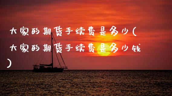 大家的期货手续费是多少(大家的期货手续费是多少钱)_https://www.gzshoujun.com_期货直播_第1张