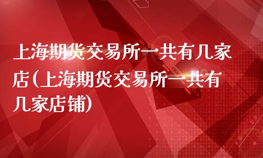 上海期货交易所一共有几家店(上海期货交易所一共有几家店铺)_https://www.gzshoujun.com_期货交易所_第1张