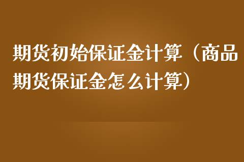 期货初始保证金计算（商品期货保证金怎么计算）_https://www.gzshoujun.com_期货直播_第1张