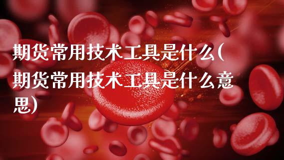 期货常用技术工具是什么(期货常用技术工具是什么意思)_https://www.gzshoujun.com_技术分析_第1张