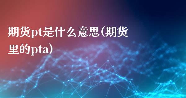 期货pt是什么意思(期货里的pta)_https://www.gzshoujun.com_期货直播_第1张