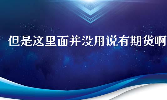 但是这里面并没用说有期货啊_https://www.gzshoujun.com_期货交易所_第1张