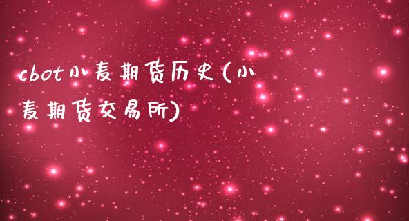 cbot小麦期货历史(小麦期货交易所)_https://www.gzshoujun.com_期货知识_第1张