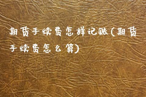 期货手续费怎样记账(期货手续费怎么算)_https://www.gzshoujun.com_期货品种_第1张