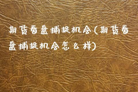 期货看盘捕捉机会(期货看盘捕捉机会怎么样)_https://www.gzshoujun.com_纳指期货_第1张