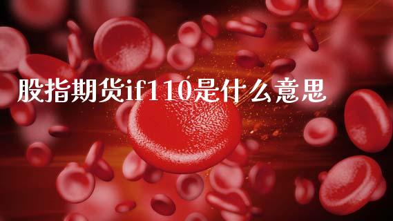 股指期货if110是什么意思_https://www.gzshoujun.com_期货直播_第1张