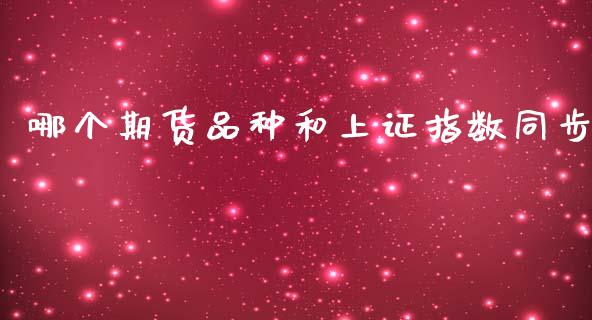 哪个期货品种和上证指数同步_https://www.gzshoujun.com_期货直播_第1张