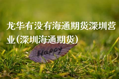 龙华有没有海通期货深圳营业(深圳海通期货)_https://www.gzshoujun.com_期货交易所_第1张