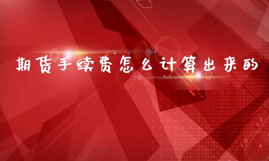 期货手续费怎么计算出来的_https://www.gzshoujun.com_期货开户_第1张