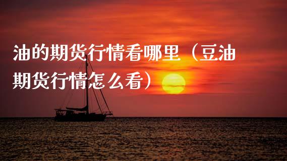 油的期货行情看哪里（豆油期货行情怎么看）_https://www.gzshoujun.com_期货品种_第1张