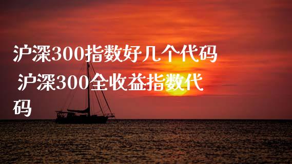 沪深300指数好几个代码 沪深300全收益指数代码_https://www.gzshoujun.com_期货行情_第1张