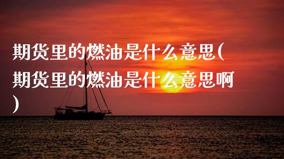 期货里的燃油是什么意思(期货里的燃油是什么意思啊)_期货直播_第1张_首骏网 期货里的燃油是什么意思(期货里的燃油是什么意思啊)_https://www.gzshoujun.com_期货直播_第1张