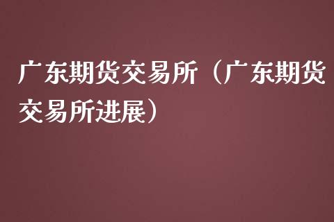 广东期货交易所（广东期货交易所进展）_https://www.gzshoujun.com_期货交易所_第1张