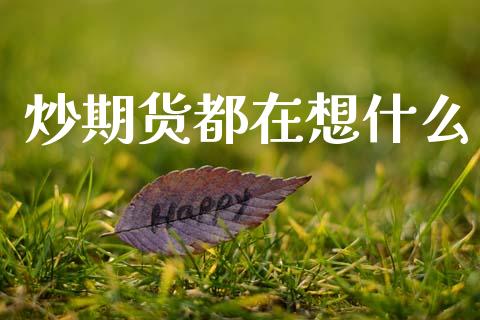 炒期货都在想什么_https://www.gzshoujun.com_期货交易所_第1张