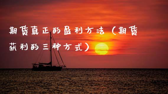 期货真正的盈利方法（期货获利的三种方式）_https://www.gzshoujun.com_期货品种_第1张