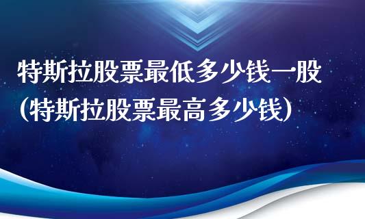 特斯拉股票最低多少钱一股(特斯拉股票最高多少钱)_https://www.gzshoujun.com_恒指期货_第1张