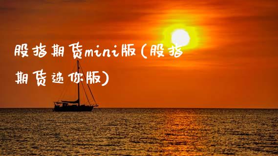 股指期货mini版(股指期货迷你版)_https://www.gzshoujun.com_期货行情_第1张