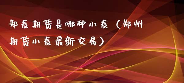 郑麦期货是哪种小麦（郑州期货小麦最新交易）_https://www.gzshoujun.com_期货交易所_第1张