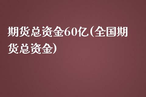 期货总资金60亿(全国期货总资金)_https://www.gzshoujun.com_期货品种_第1张