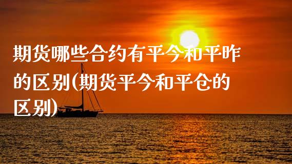 期货哪些合约有平今和平昨的区别(期货平今和平仓的区别)_https://www.gzshoujun.com_期货行情_第1张