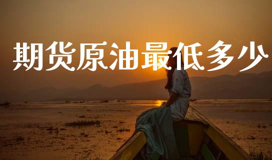 期货原油最低多少_https://www.gzshoujun.com_期货交易所_第1张