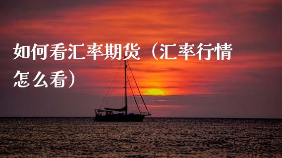 如何看汇率期货（汇率行情怎么看）_https://www.gzshoujun.com_恒生指数_第1张