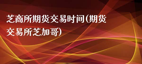 芝商所期货交易时间(期货交易所芝加哥)_https://www.gzshoujun.com_期货直播室_第1张