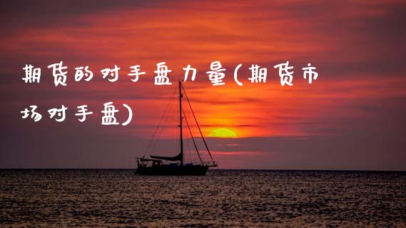 期货的对手盘力量(期货市场对手盘)_https://www.gzshoujun.com_期货品种_第1张