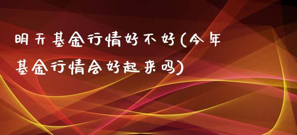 明天基金行情好不好(今年基金行情会好起来吗)_https://www.gzshoujun.com_期货理财_第1张