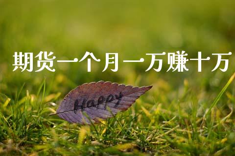 期货一个月一万赚十万_https://www.gzshoujun.com_期货行情_第1张