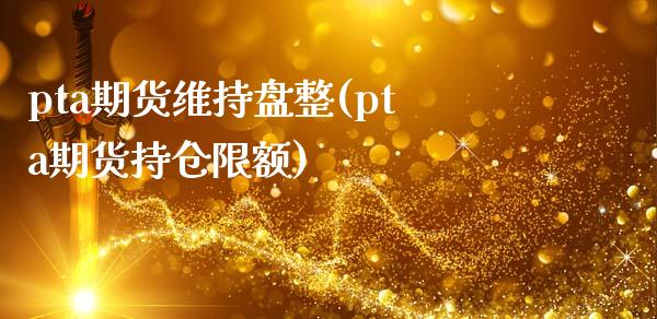 pta期货维持盘整(pta期货持仓限额)_https://www.gzshoujun.com_基金理财_第1张