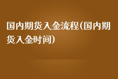 国内期货入金流程(国内期货入金时间)_https://www.gzshoujun.com_期货品种_第1张