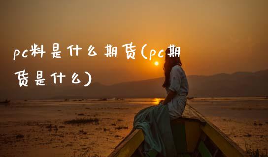 pc料是什么期货(pc期货是什么)_https://www.gzshoujun.com_恒指期货_第1张