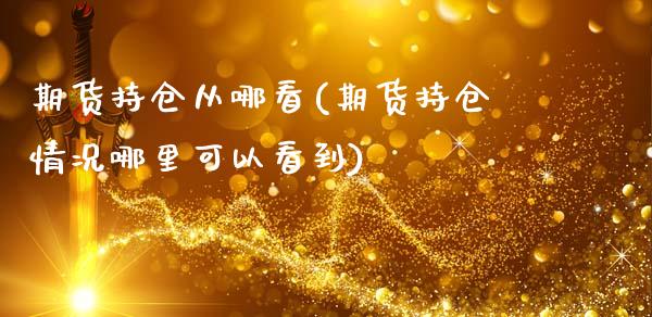 期货持仓从哪看(期货持仓情况哪里可以看到)_https://www.gzshoujun.com_内盘期货_第1张