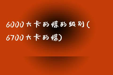 6000大卡的煤的级别(6700大卡的煤)_https://www.gzshoujun.com_期货知识_第1张