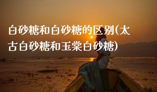 白砂糖和白砂糖的区别(太古白砂糖和玉棠白砂糖)_https://www.gzshoujun.com_期货知识_第1张