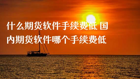 什么期货软件手续费低 国内期货软件哪个手续费低_https://www.gzshoujun.com_期货交易所_第1张