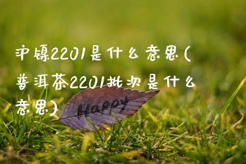 沪镍2201是什么意思(普洱茶2201批次是什么意思)_https://www.gzshoujun.com_期货理财_第1张