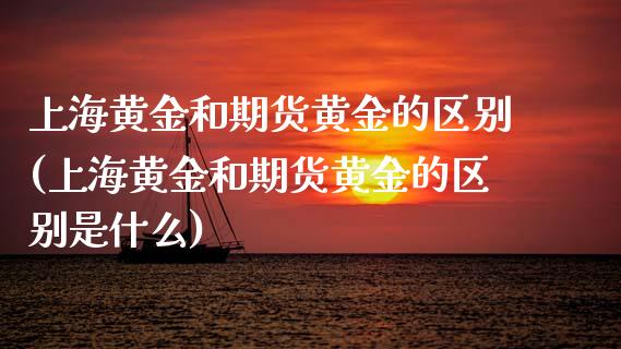 上海黄金和期货黄金的区别(上海黄金和期货黄金的区别是什么)_https://www.gzshoujun.com_农产品期货_第1张