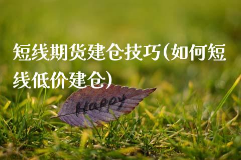 短线期货建仓技巧(如何短线低价建仓)_https://www.gzshoujun.com_期货品种_第1张