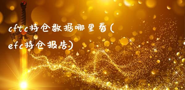 cftc持仓数据哪里看(efc持仓报告)_https://www.gzshoujun.com_期货入门_第1张