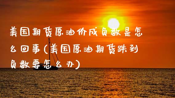 美国期货原油价成负数是怎么回事(美国原油期货跌到负数要怎么办)_https://www.gzshoujun.com_期货交易所_第1张