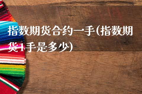 指数期货合约一手(指数期货1手是多少)_https://www.gzshoujun.com_期货直播_第1张