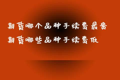 期货哪个品种手续费最贵 期货哪些品种手续费低_https://www.gzshoujun.com_期货行情_第1张