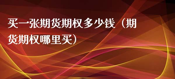 买一张期货期权多少钱（期货期权哪里买）_https://www.gzshoujun.com_期货交易所_第1张
