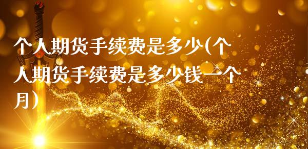 个人期货手续费是多少(个人期货手续费是多少钱一个月)_https://www.gzshoujun.com_基金理财_第1张