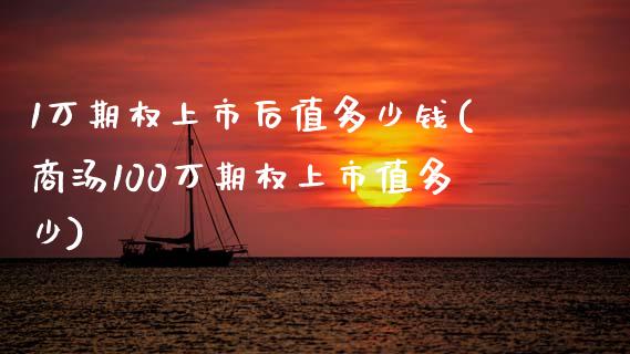 1万期权上市后值多少钱(商汤100万期权上市值多少)_https://www.gzshoujun.com_期货入门_第1张