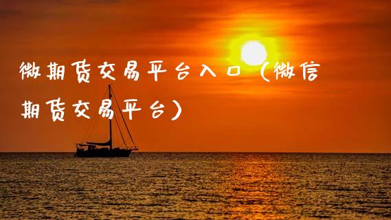 微期货交易平台入口（期货交易平台）_https://www.gzshoujun.com_期货交易所_第1张