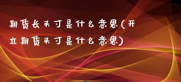 期货长头寸是什么意思(开立期货头寸是什么意思)_https://www.gzshoujun.com_理财百科_第1张