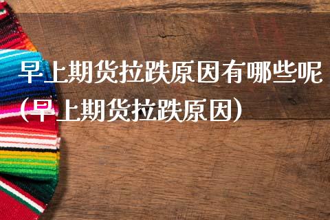 早上期货拉跌原因有哪些呢(早上期货拉跌原因)_https://www.gzshoujun.com_农产品期货_第1张
